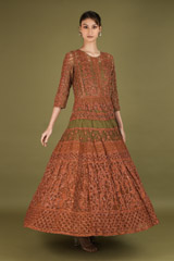 Brown lace Gown31 video